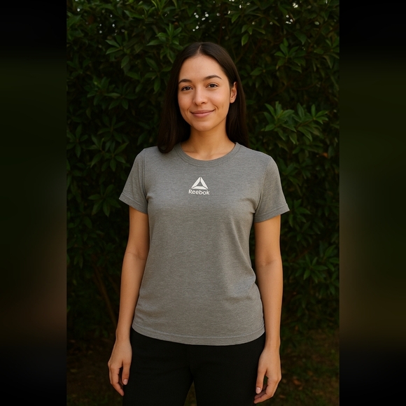 Title: Reebok Activewear Performance Tee - Heather Gray, Size Small - Picture 1 of 4